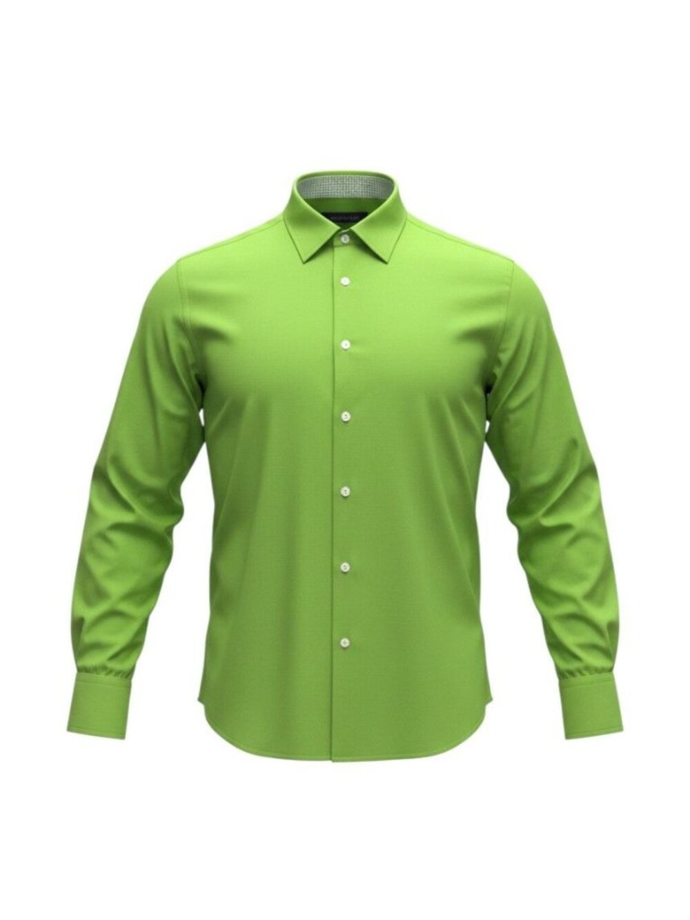 Tallia Mens Green Button-Up Long-Sleeve Dress Shirt L 16.5